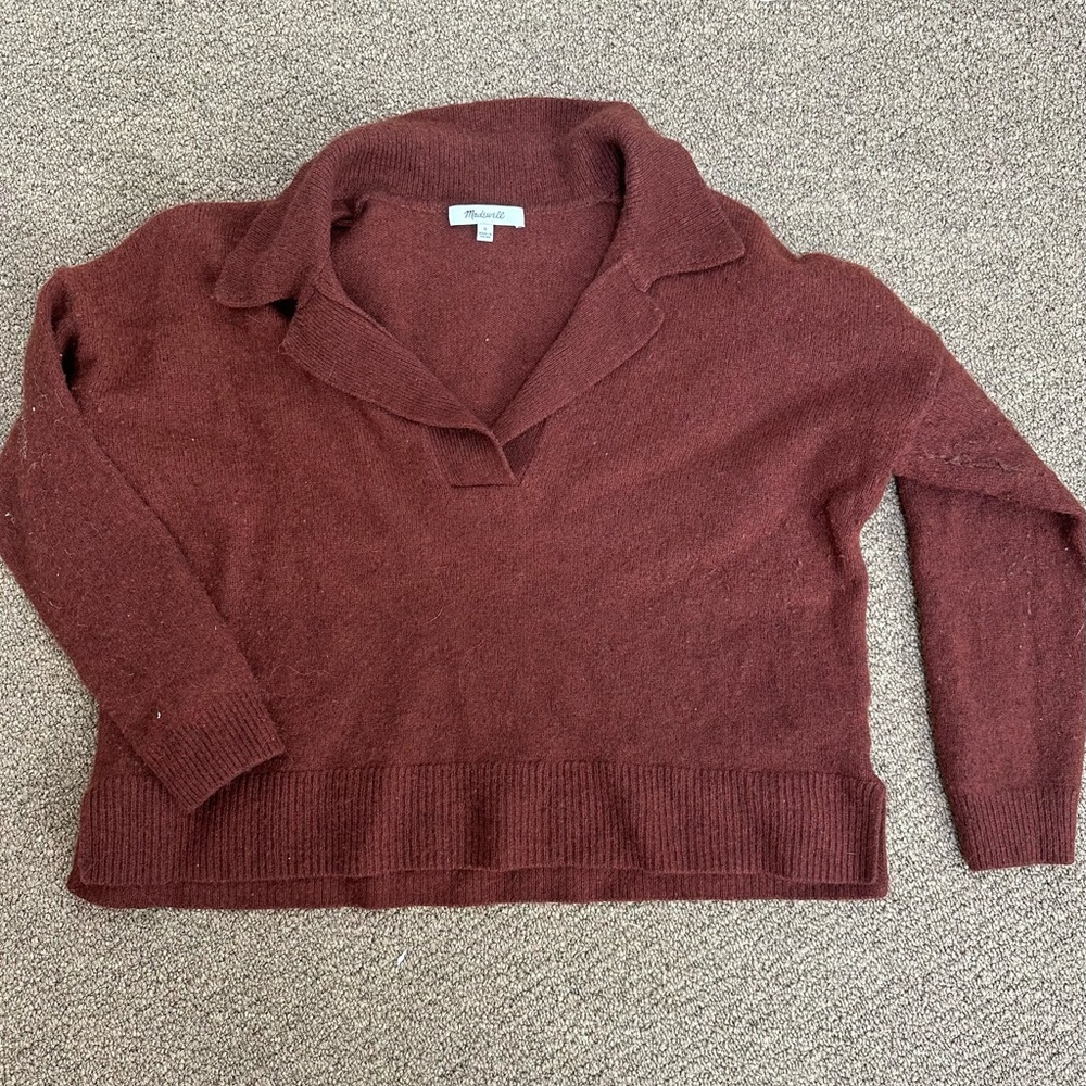 Madewell cropped polo sweater size S